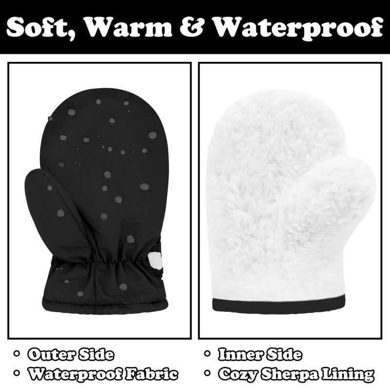 Sarfel Toddler Winter Gloves Toddler Snow Gloves Waterproof Toddlers Mittens Ages 2-4 Toddlers Snow Mittens Kids Ski Glove 2T - Image 5