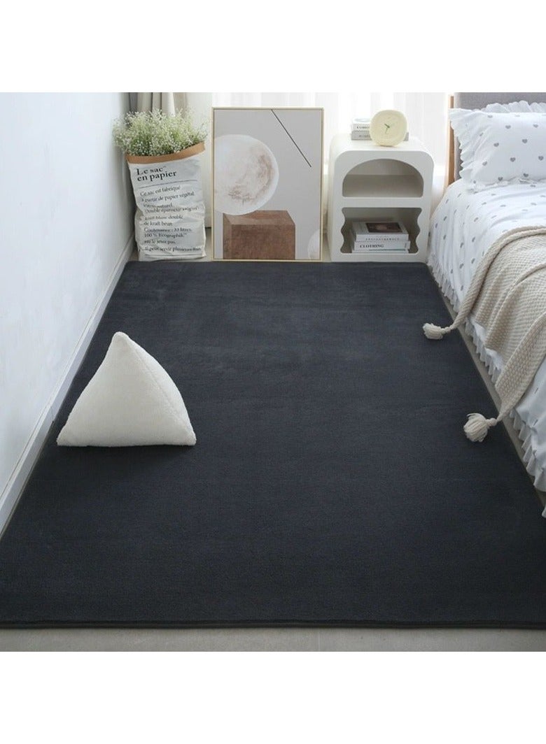 Comfy سجادة مريحة سوداء 120 × 180 ناعمة وفاخرة مضادة للانزلاق