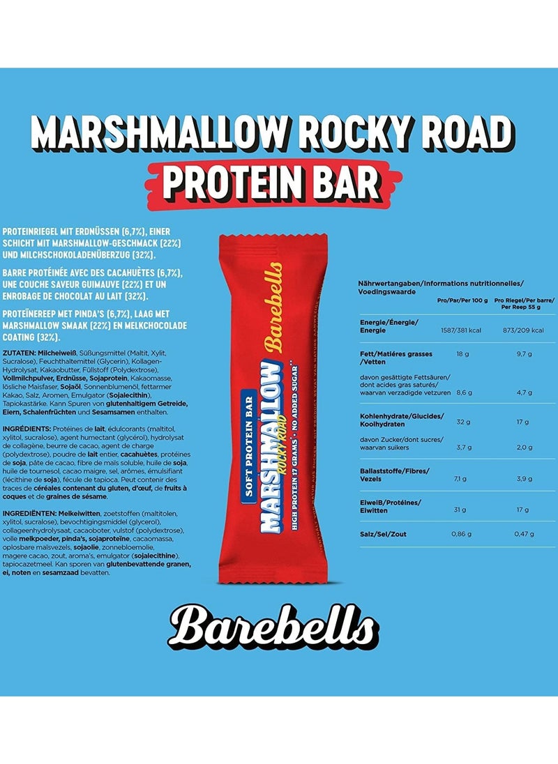 Barebells - Barebells Soft Protein Bar 55g Marshmallow Rocky Road Pack of 12 - Image 1