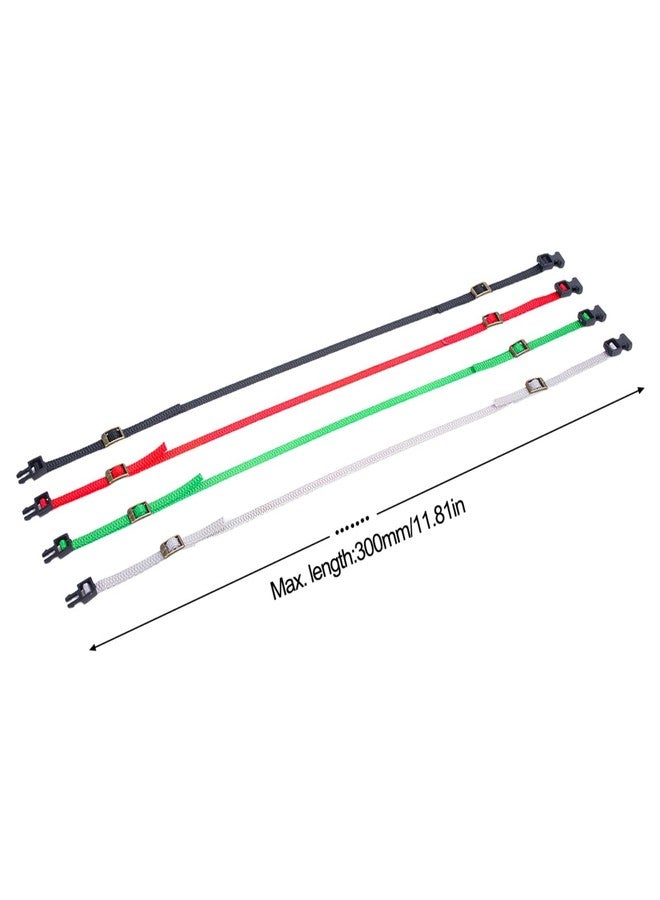 G.T.R RC 5Pcs Scale RC Car Roof Rack Straps, Adjustable Luggage Rope Roof Rack Tie Down Straps for 1/10 1/18 1/24 Crawler TRX4 TRX6 SCX10 D90 TRX4M High Trail SCX24 FCX24 Upgrade Accessories (Green) - Image 3