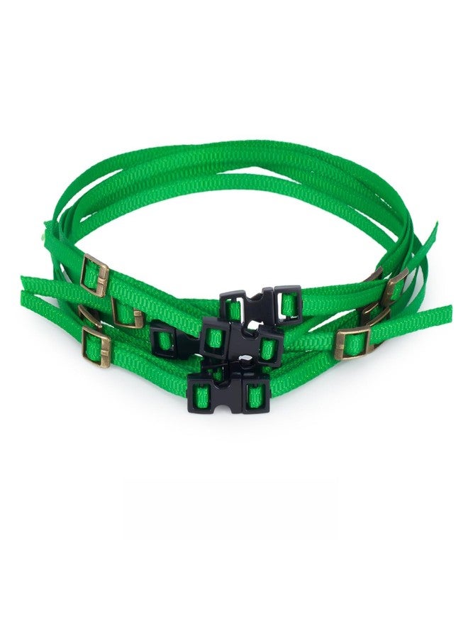 G.T.R RC 5Pcs Scale RC Car Roof Rack Straps, Adjustable Luggage Rope Roof Rack Tie Down Straps for 1/10 1/18 1/24 Crawler TRX4 TRX6 SCX10 D90 TRX4M High Trail SCX24 FCX24 Upgrade Accessories (Green) - Image 1