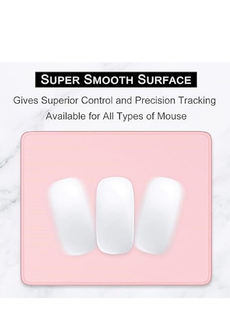 Simple Leather  Mouse Pad Anti Slip  Base Mouse Pad 210x270mm For Laptop Computer And PC Pink - Image 2