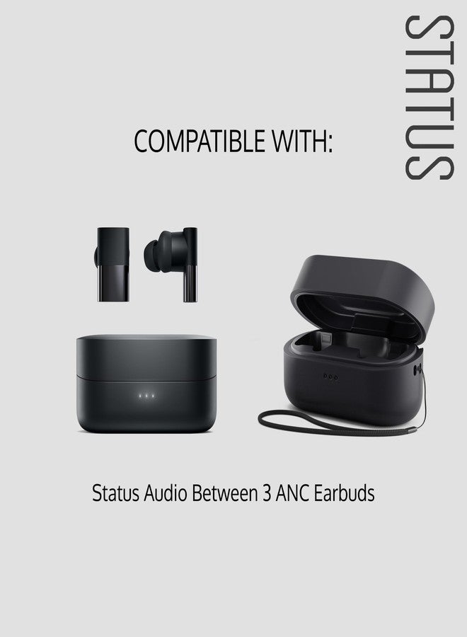 Status Audio Silicone Protective Case Cover for Headphones - for Between 3ANC Earbuds [Onyx (Black)] - Image 4