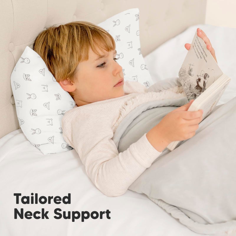 KeaBabies Toddler Pillow with Pillowcase - 10x18 My Little Dreamy Kids Travel Bed Pillows for Sleeping, Organic Cotton Small Pillowcase, Soft & Breathable, Machine Washable, Toddlers 2-5 years old (KeaDoodles) - Image 5