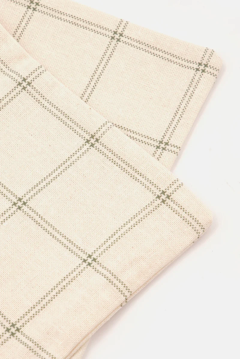 Muy Mucho Grid Water Repellent Cushion Cover 30 x 50 cm, White