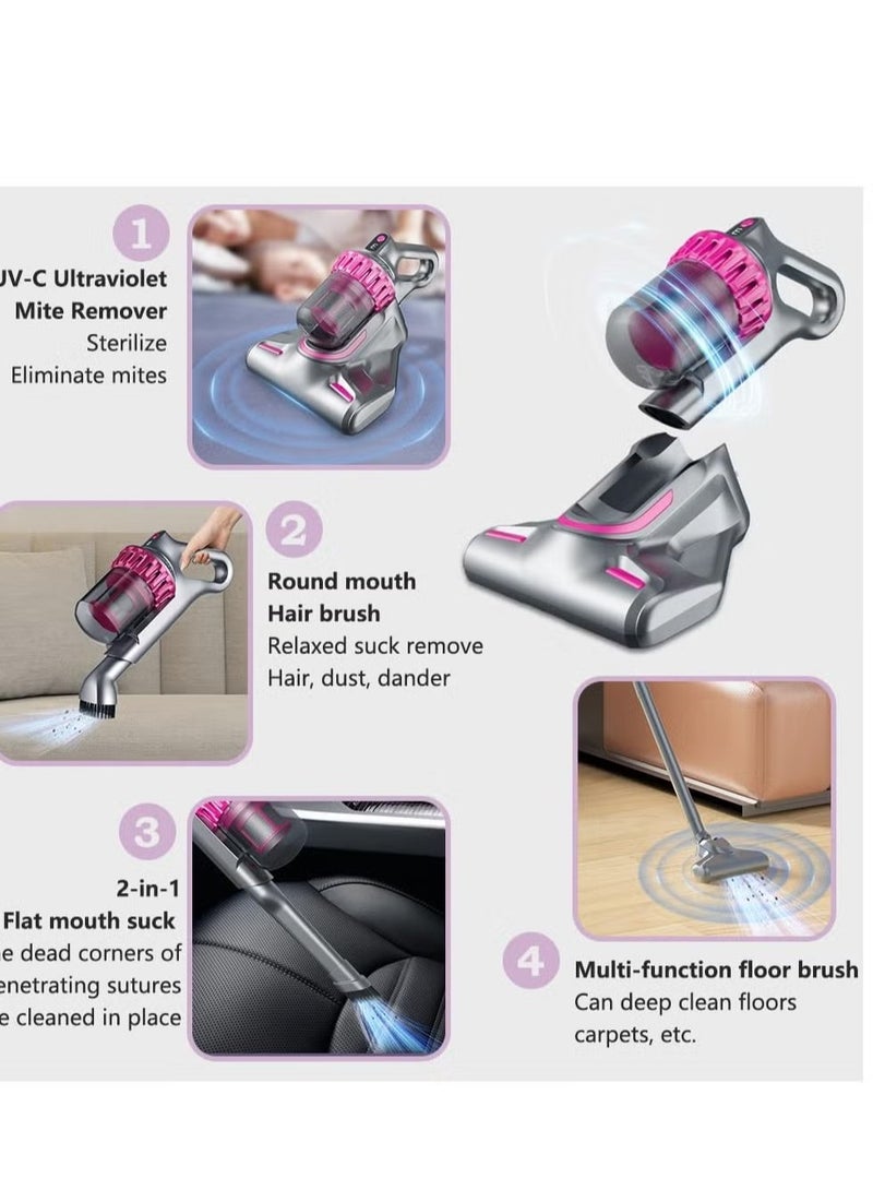 Raxoom 3-in-1 UV Vacuum Cleaner & Mite Remover – 10000Pa Strong Suction, 3-Speed Adjustable, LCD Display, Perfect for Home & Car Cleaning, Multi-Purpose - Image 4