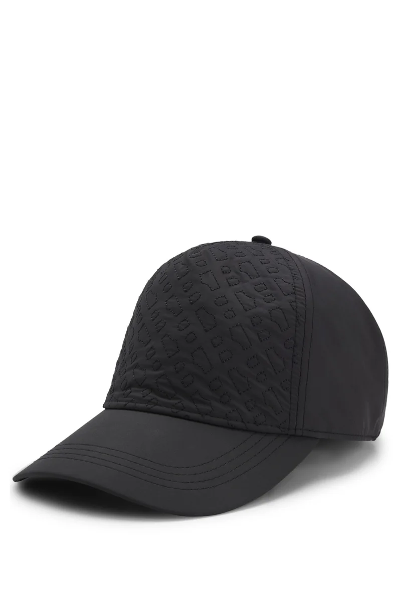 بوس Peached cap with quilted Double B monograms