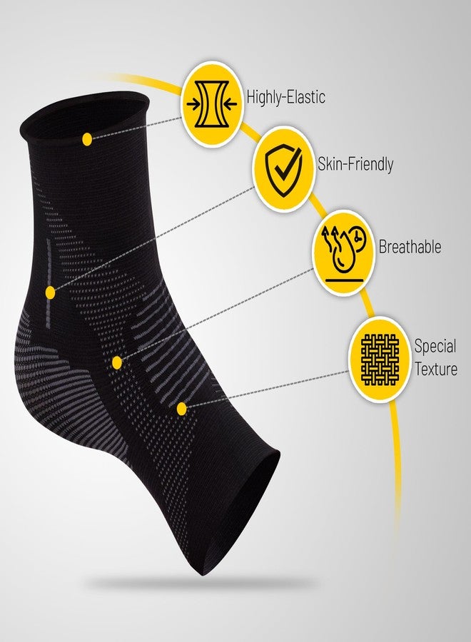invera Ankle Compression Sleeve for Men & Women - Plantar Fasciitis Brace, Achilles Tendonitis Relief, Ankle Support Brace for Injury Recovery, Gym, Sports, Work (Medium, 1 Unit) - Image 4