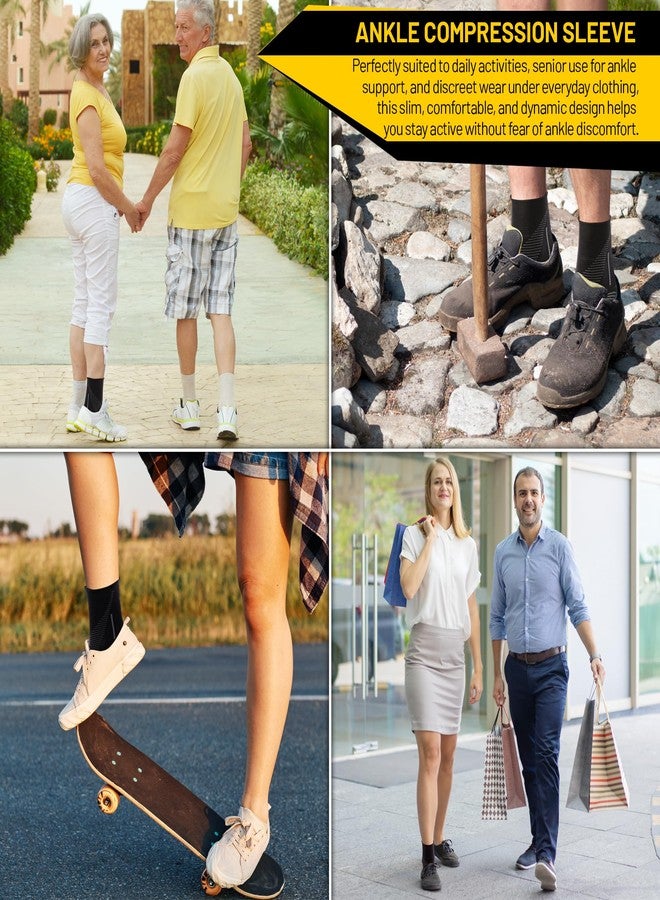 invera Ankle Compression Sleeve for Men & Women - Plantar Fasciitis Brace, Achilles Tendonitis Relief, Ankle Support Brace for Injury Recovery, Gym, Sports, Work (Medium, 1 Unit) - Image 3