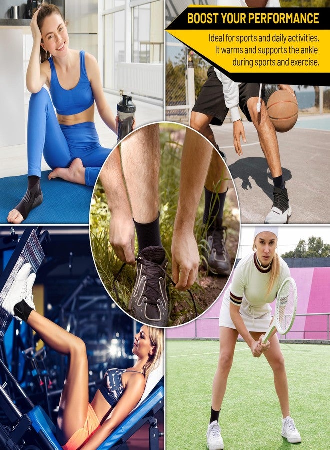 invera Ankle Compression Sleeve for Men & Women - Plantar Fasciitis Brace, Achilles Tendonitis Relief, Ankle Support Brace for Injury Recovery, Gym, Sports, Work (Medium, 1 Unit) - Image 2