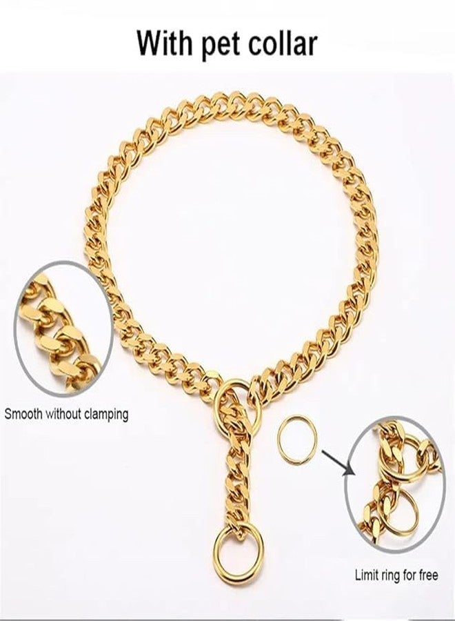 Super Chain Dog Gold Necklace Pure Brass Heavy Duty Diamond Cut Dog Collar for Cats,Puppies and All Breed Dogs (4 Mm,24 Inch-Large) - Image 4