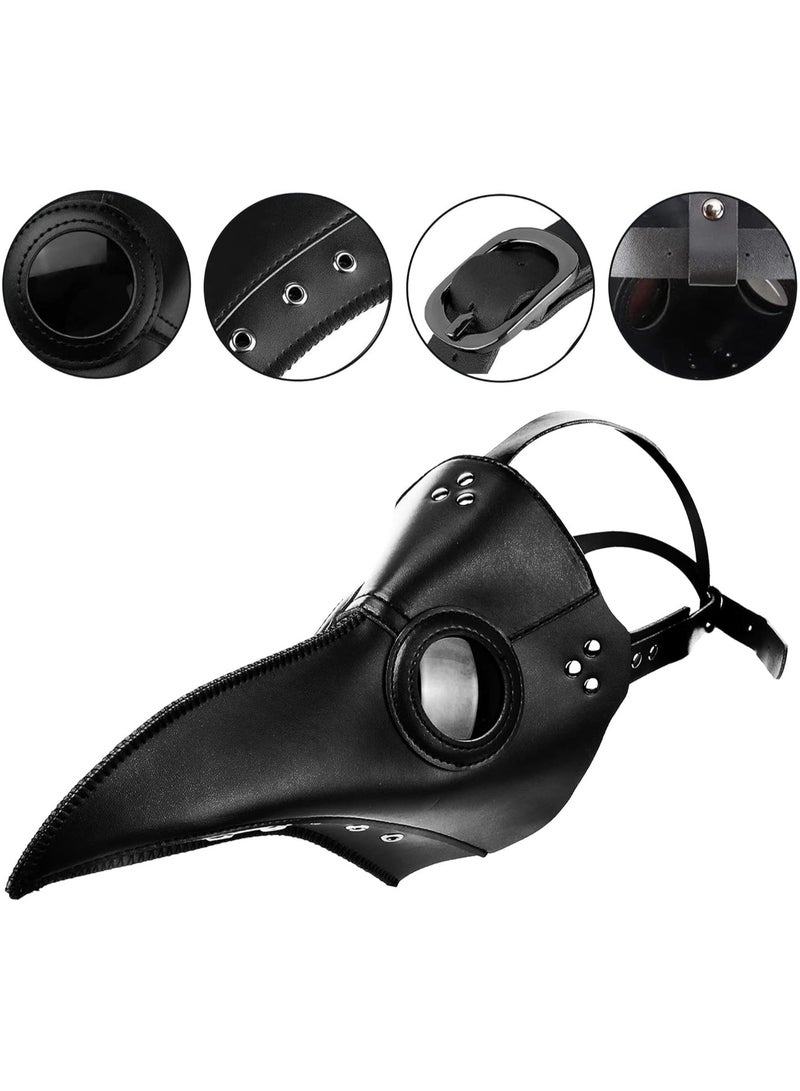 VUCATIN Plague Doctor Mask Scary Masks for Adults Party Cosplay Costume Prop Mask Long Nose Bird Beek Mask Leather Masks for Festival Cosplay Party Halloween - Image 2