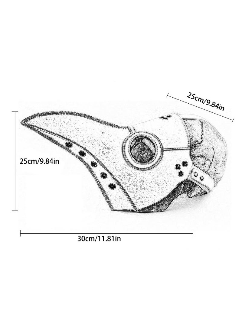 VUCATIN Plague Doctor Mask Scary Masks for Adults Party Cosplay Costume Prop Mask Long Nose Bird Beek Mask Leather Masks for Festival Cosplay Party Halloween - Image 3