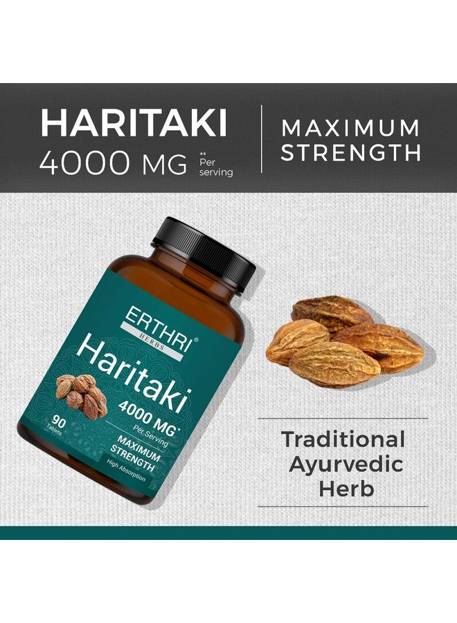 ERTHRI Haritaki Tablet - 4000mg, 90 tablets | Immunity Booster | Relieves Constipation | 100% Pure & Natural - Image 2