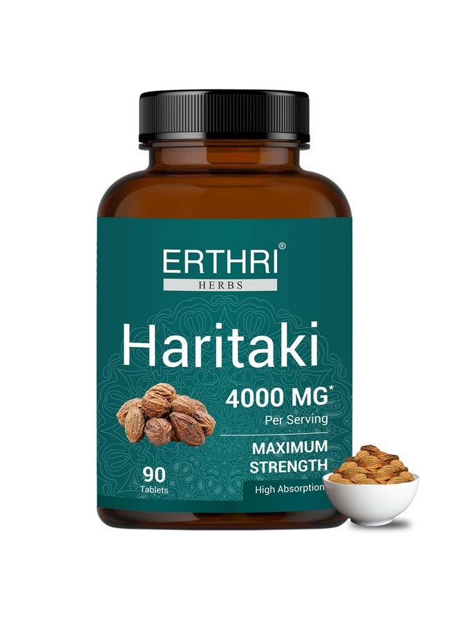 ERTHRI Haritaki Tablet - 4000mg, 90 tablets | Immunity Booster | Relieves Constipation | 100% Pure & Natural - Image 1