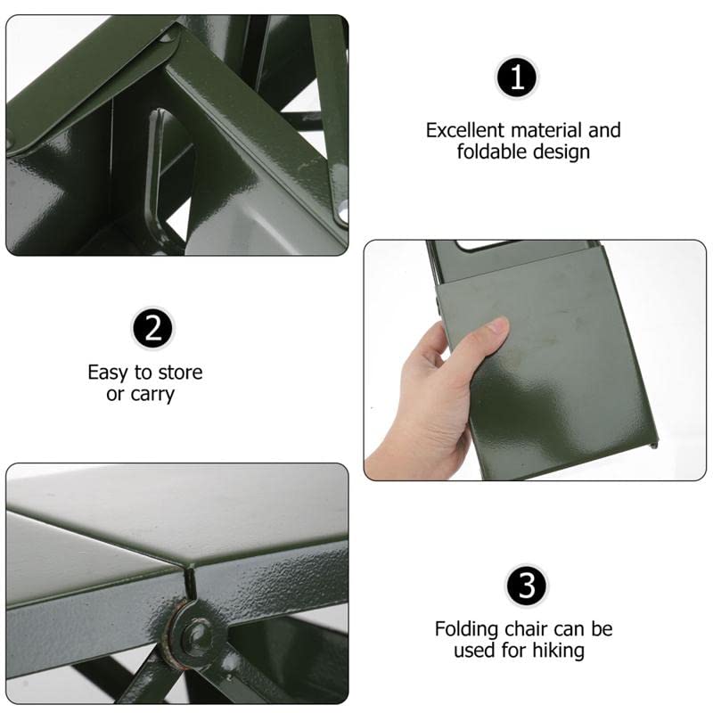 Zorzel Folding Camping Stool Portable Outdoor Fishing Travel Hiking Stool MultiFunction Foldable Metal Chair - Image 3