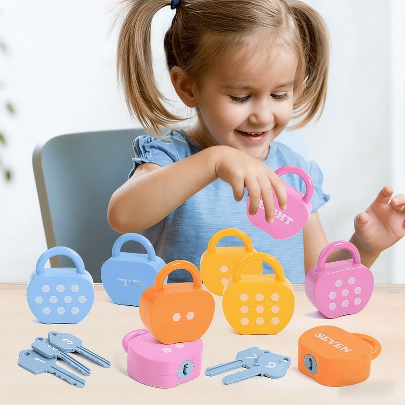 Matching Keys And Locks Puzzle Toy For Kids Educational Activities 5 Pcs Gift Box - Image 1