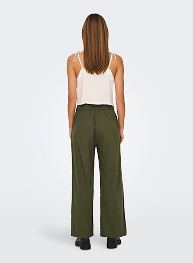 ONLY ONLY Womens Tizana Cotton Loose Pants Woven  - Image 2