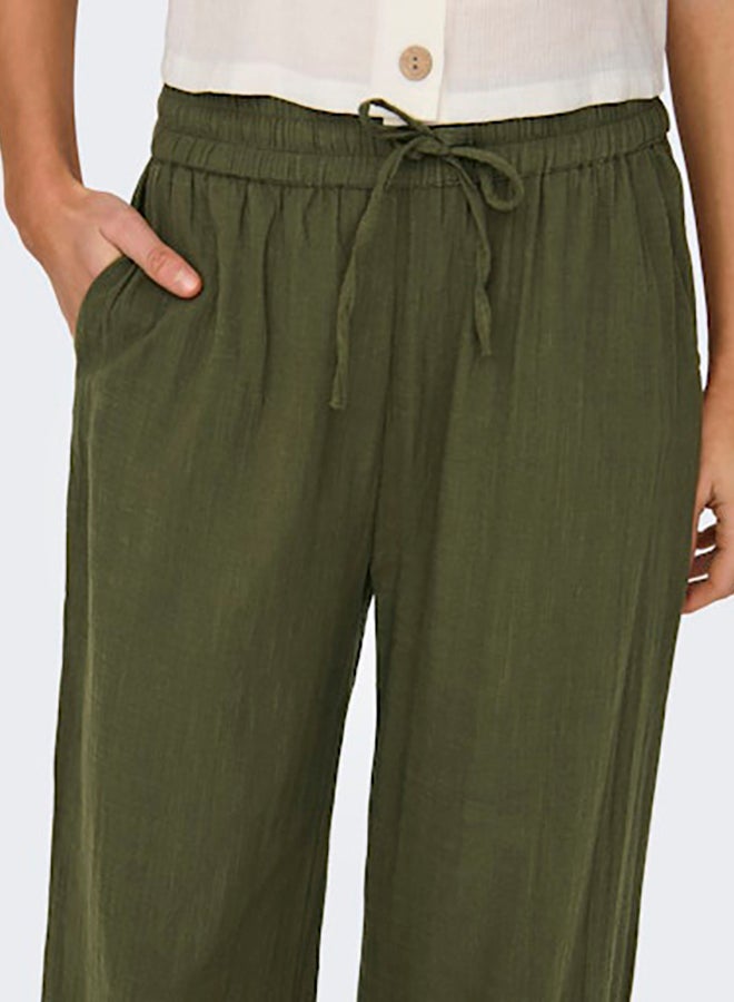 ONLY ONLY Womens Tizana Cotton Loose Pants Woven  - Image 4