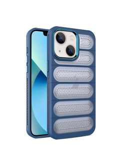 HuHa Case Cover For iPhone 13 Cooling Armor Translucent Mesh Breathable Phone Case Blue 