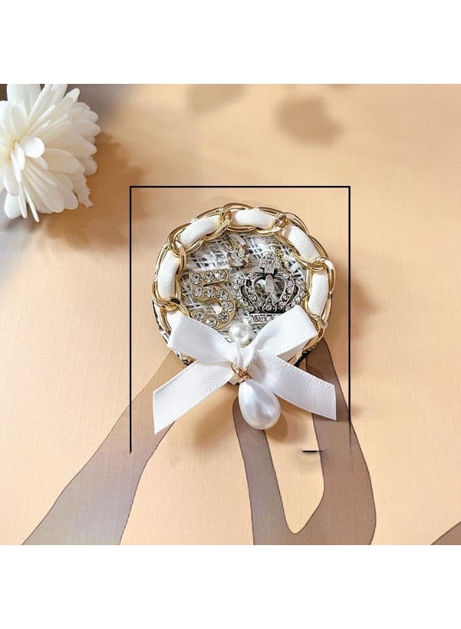 Shougu High End Sweet Bow Suit Accessory Brooch 