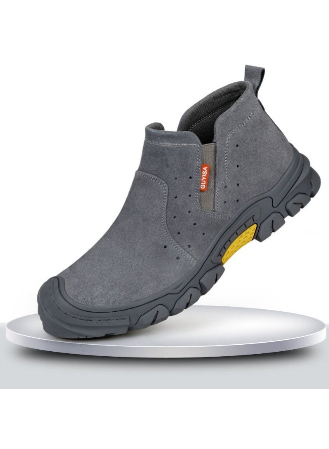 NIBEMINENT Men's Safety Shoes Lightweight Electric Welding Construction Work Shoes Anti Crush And Piercing Steel Toe Work Boots - Image 1