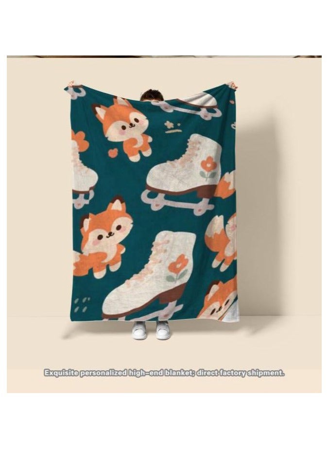 عام بطانية رقيقة من الفانيلا الكرتونية للأطفال أو الطلاب (دافئة ومريحة ومناسبة للنوم والألعاب) 100 سم * 150 سم - 545 - Image 1