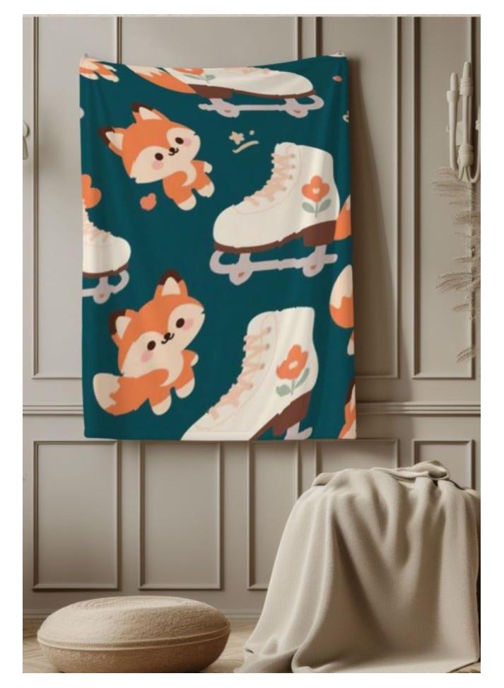 عام بطانية رقيقة من الفانيلا الكرتونية للأطفال أو الطلاب (دافئة ومريحة ومناسبة للنوم والألعاب) 100 سم * 150 سم - 545 - Image 4