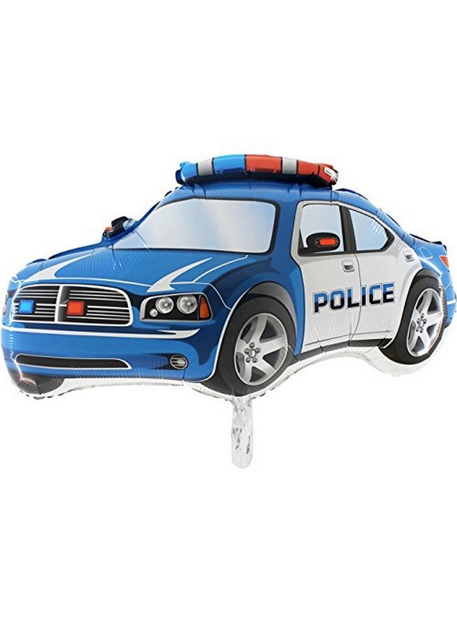 Toyland® 95cm (37") Blue Police Car Supershape Foil Balloon - Boys Birthday Balloons