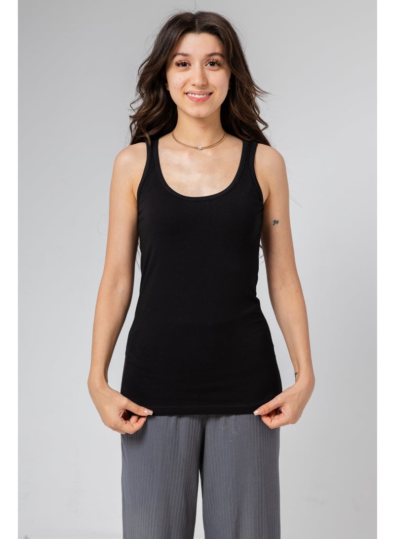 Future Women's Cotton Wide Strap Tank Top – Pack of 2 (Black & White) Size XXL  - Image 5