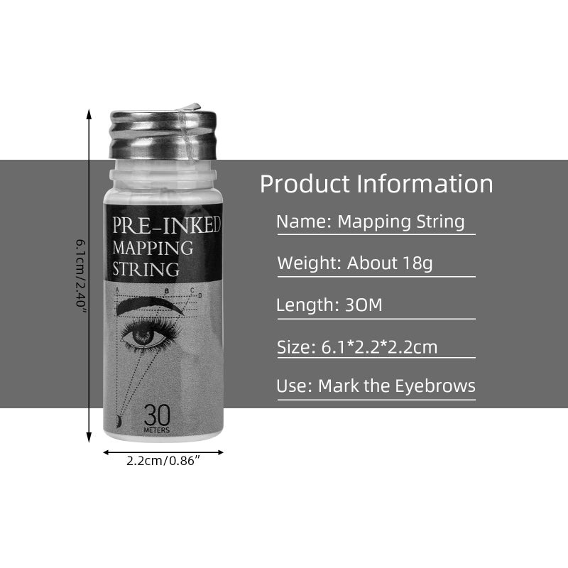 Carrying a 30 meter white line eyebrow ink assisted line drawing positioning ruler, embroidery eyebrow ruler 1pc - Image 4