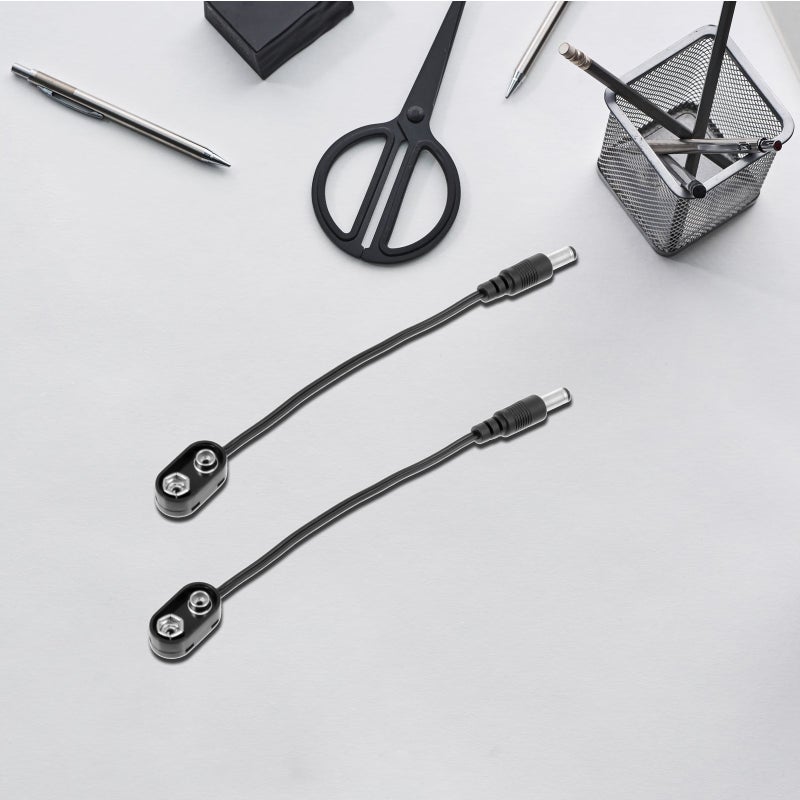 2pcs Music Instrument Effector 9V Battery Clip Cables Converter Cables - Image 3