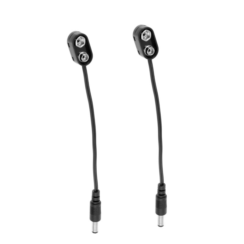 2pcs Music Instrument Effector 9V Battery Clip Cables Converter Cables - Image 1