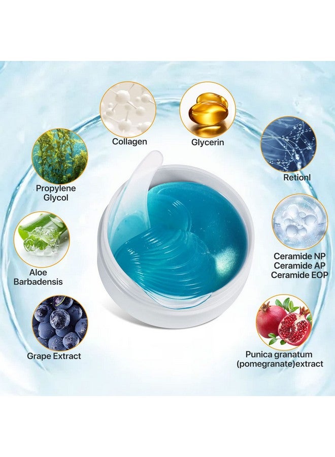 سيفودون لاصقات هيدروجيل للعين، أقنعة هيدروجيل تحت العين للهالات السوداء، علاج مضاد للتجاعيد، وسادات جل تحت العين، قناع للعين للعيون المنتفخة، العناية بالبشرة، مرطب | 60 قطعة/30 زوجًا - Image 2