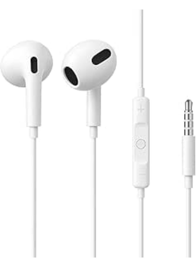 Fitto Type C Headphone, USB C Wired Earbuds, Microphone & Volume Control, For iPhone Samsung, White - Image 1