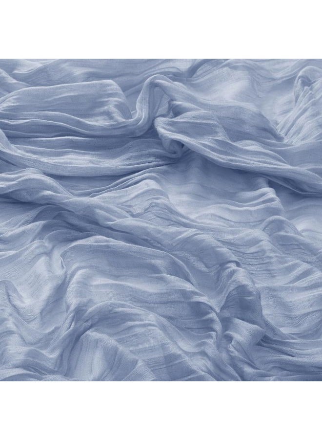 DeZerlor 100 Pack Dusty Blue Cheesecloth Napkins Spring Easter Cloth Napkins Set of 100 Blue Dinner Napkins Bulk 21x21 Inches for Wedding Bridal Shower Baby Shower Parties - Image 5