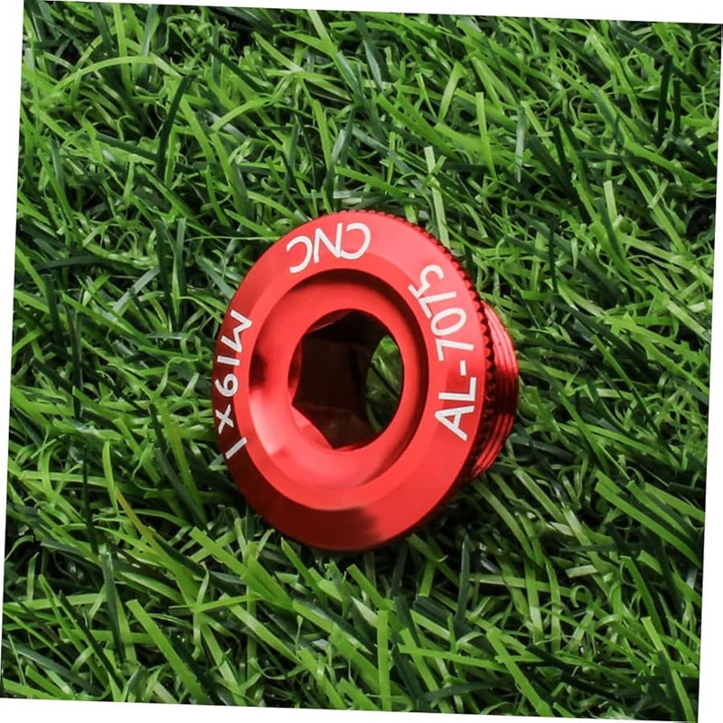 Kisangel قطعتان أغطية صامولة ذراع كرنك دراجة حمراء لدراجة هوائية عجلة صامولة - Image 5