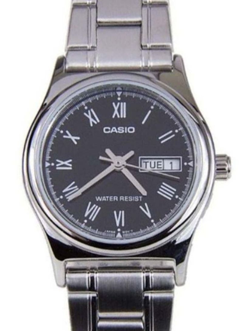 CASIO ساعة كاسيو للرجال بعرض اليوم والتاريخ من الستانلس ستيل MTP/LTP-V006D-1BUDF - Image 3