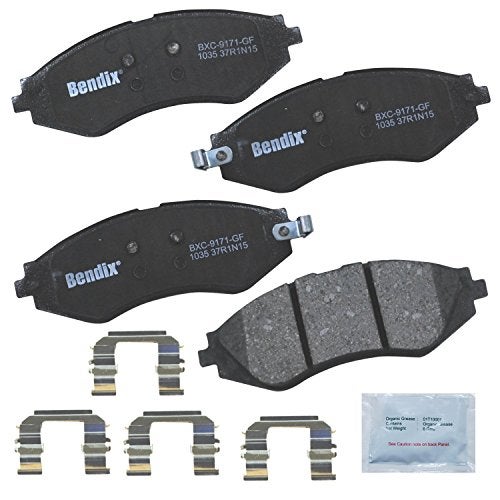 Bendix Priority1 CFC1035 Ceramic Front Brake Pads for Select Models Chevrolet Aveo, Aveo5, Optra, Spark, Spark EV, Pontiac G3, G3 Wave, Wave5, Suzuki Forenza, Reno, Swift+ - Image 1