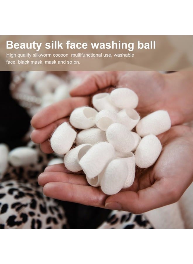 Minkissy 100 Pcs Unhatched Silkworm Cocoons Natural Silkworm Cocoons Silkworm Cocoons Face Silk Ball Cocoons Natural Silk Cocoons Peeling Silkworm Balls for Facial Care - Image 5