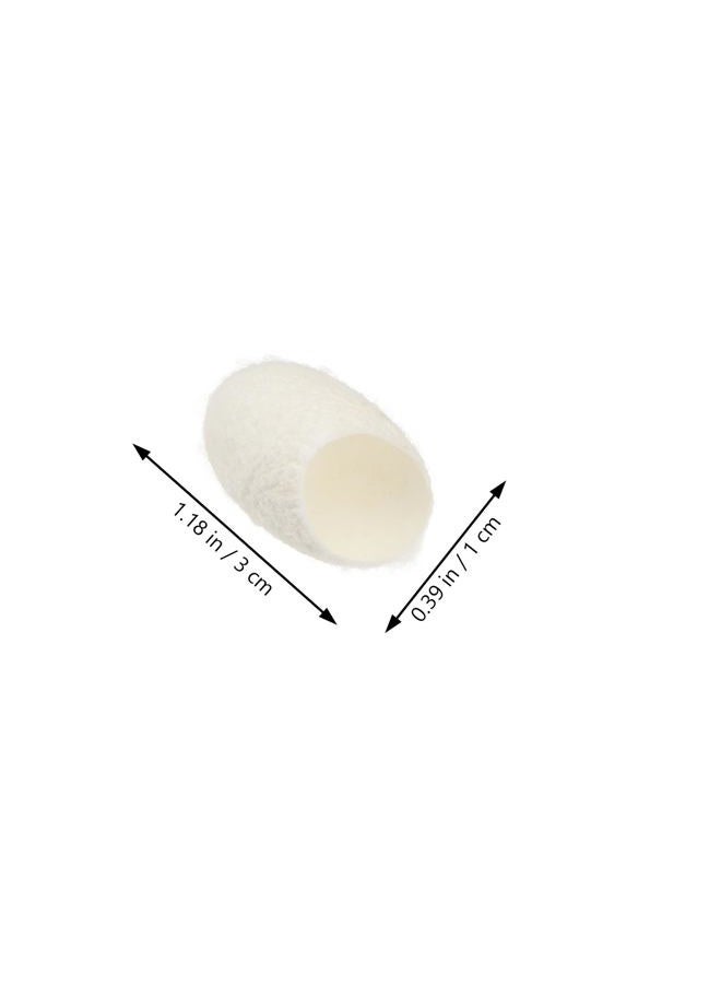 Minkissy 100 Pcs Unhatched Silkworm Cocoons Natural Silkworm Cocoons Silkworm Cocoons Face Silk Ball Cocoons Natural Silk Cocoons Peeling Silkworm Balls for Facial Care - Image 4