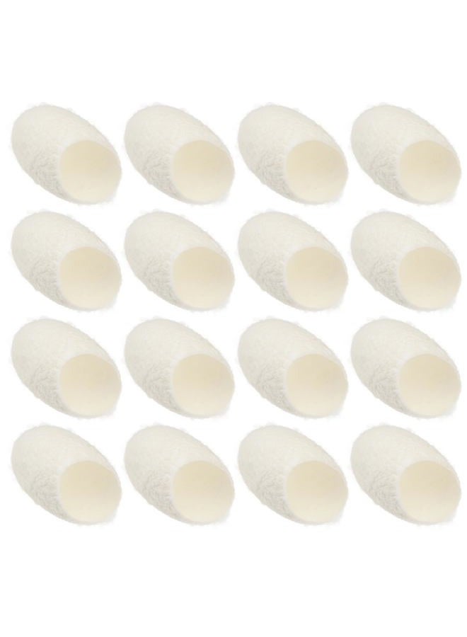 Minkissy 100 Pcs Unhatched Silkworm Cocoons Natural Silkworm Cocoons Silkworm Cocoons Face Silk Ball Cocoons Natural Silk Cocoons Peeling Silkworm Balls for Facial Care - Image 1