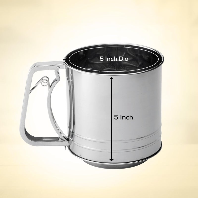 Mrs. Anderson's Baking Mrs. Anderson’s Baking Hand Squeeze Flour Sifter, Stainless Steel, 5-Cup Capacity - Image 4