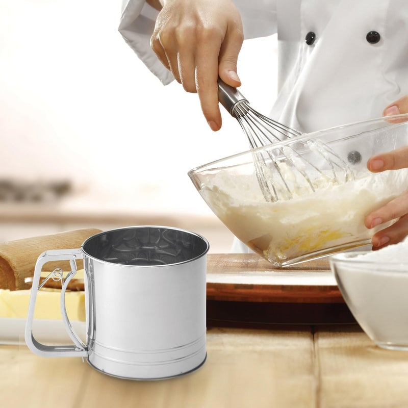 Mrs. Anderson's Baking Mrs. Anderson’s Baking Hand Squeeze Flour Sifter, Stainless Steel, 5-Cup Capacity - Image 2