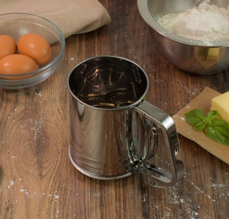 Mrs. Anderson's Baking Mrs. Anderson’s Baking Hand Squeeze Flour Sifter, Stainless Steel, 5-Cup Capacity - Image 3