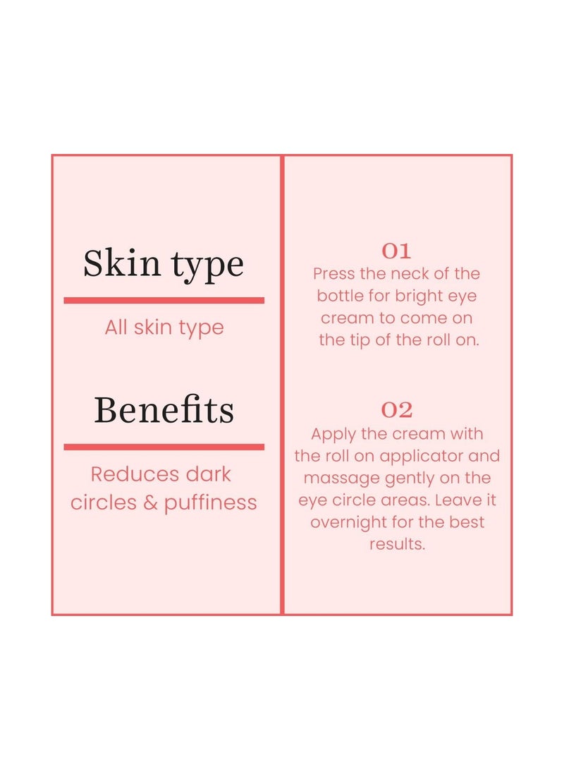 O3+ Bright Eye Cream, Brightening and Whitening for Dark Circles, Fine lines and Puffy Bags, 15g - Image 3