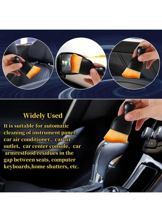 A Set Of 5 Black Car Detailing Brushes For Cleaning Air Conditioning Vents And Gaps Dust Removal Interior Car Care Including Wash Tools And Cleaning Supplies - Image 4