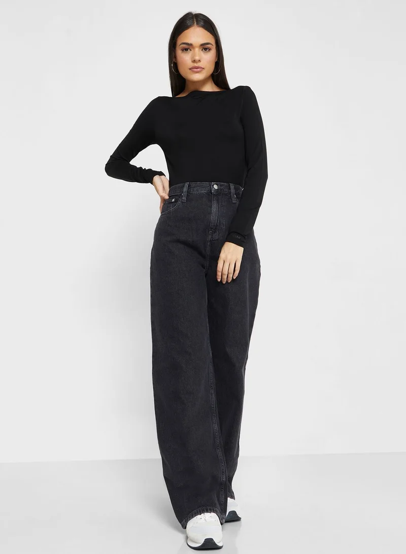 CALVIN KLEIN Round Neck Knitted Top