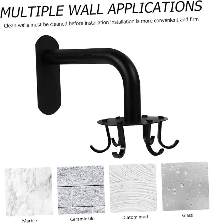 رفافة حائط دوارة من الفولاذ المقاوم للصدأ للمطبخ وحمام لتعليق الأدوات على الباب - Image 4