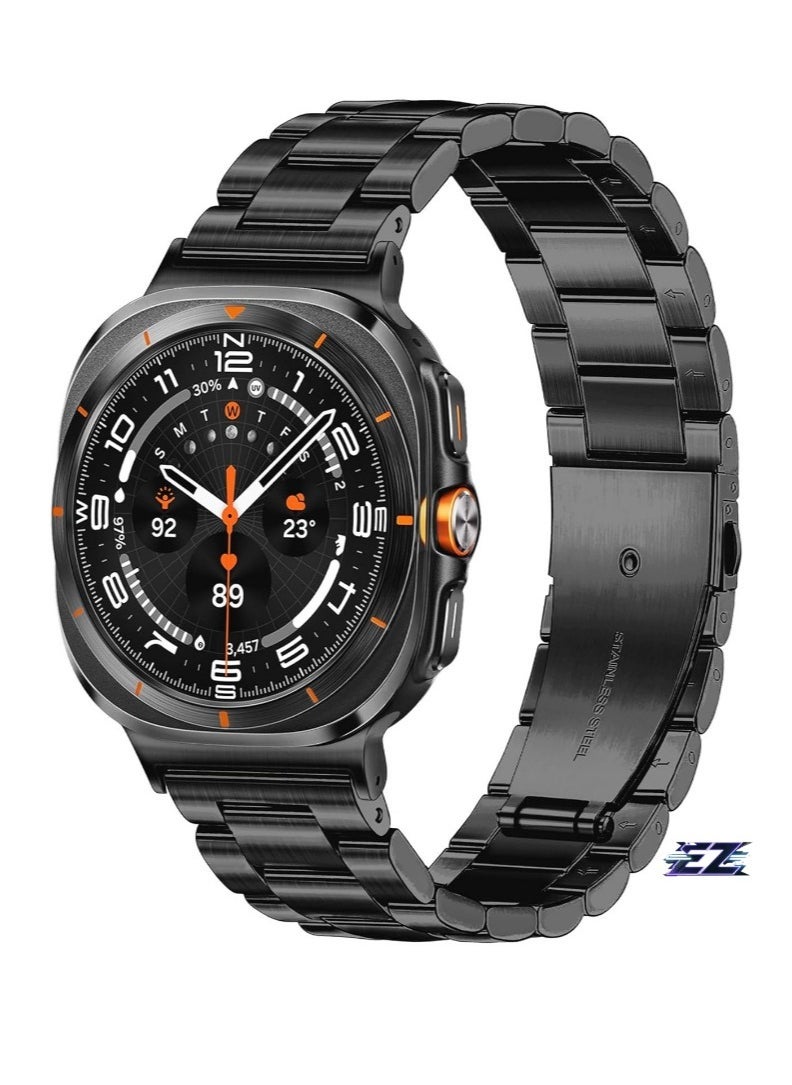 ELTRAZONE Samsung Galaxy Watch Ultra 47mm Band for Men Women, Solid Business Stainless Steel Metal Bands for Samsung Galaxy Watch Ultra 47mm - Image 1